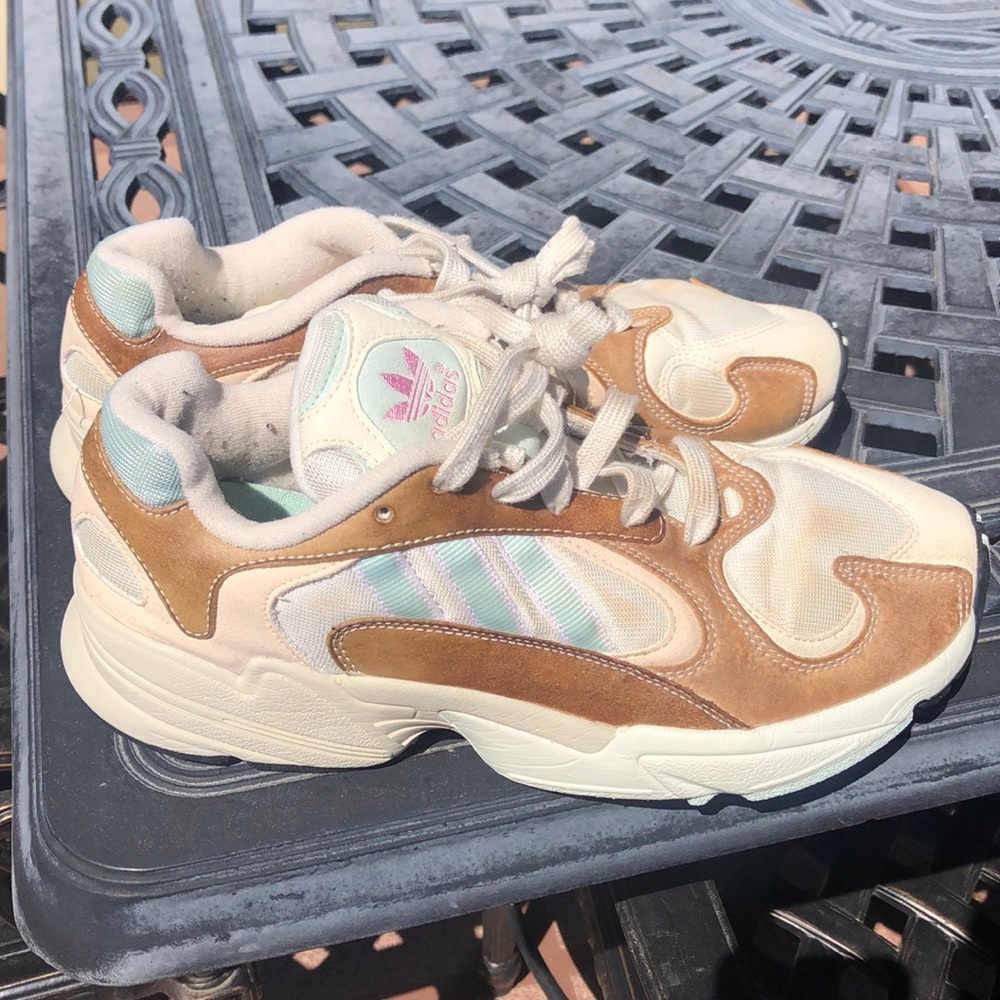 Adidas Yung 1 Mint Brown & Pink